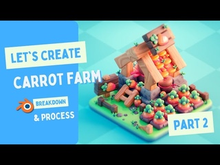 Let's Add Lights and Materials to Complete This Cute Carrot Farm Illustration