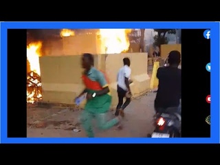 Urgent/Burkina: Des manifestants “anti-Français“,  mettent feu à l’ambassade de France à Ouaga