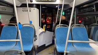 Battery bus KamAZ-6282 with fast charge, Moscow