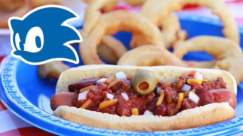 SONIC CHILI DOGS WITH GOLD ONION RINGS NERDY