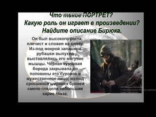 Анализ рассказа “Бирюк“. Урок литературы в 7 классе.