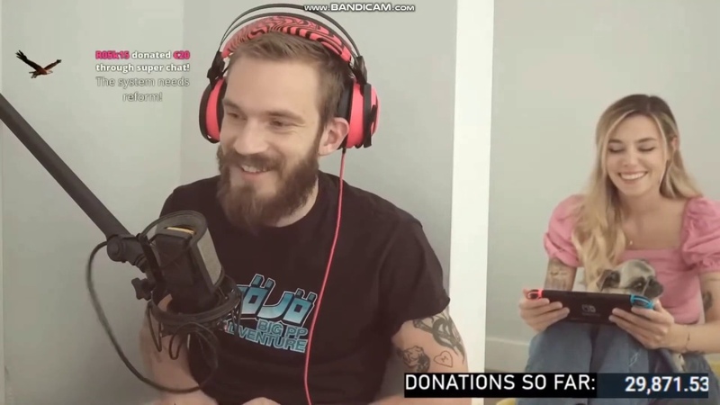 pewdiepie and marzia being soft on charity stream (part