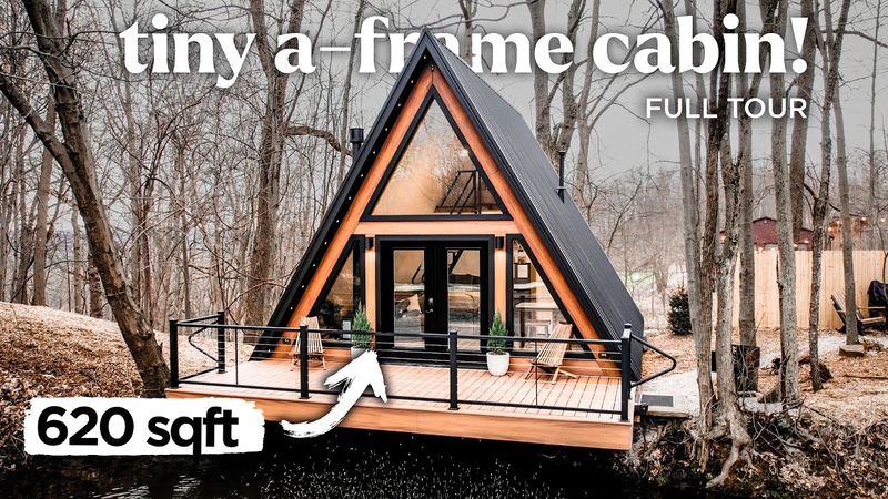 TINY A FRAME Airbnb On WATER , Forest Lane A Frame ( Full