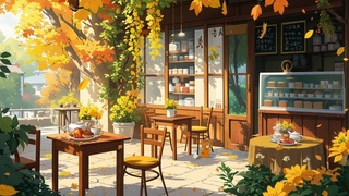 Autumn Coffee Shop Ambience  Smooth Jazz & Bossa Nova Music for Cozy Vibes and Relaxation