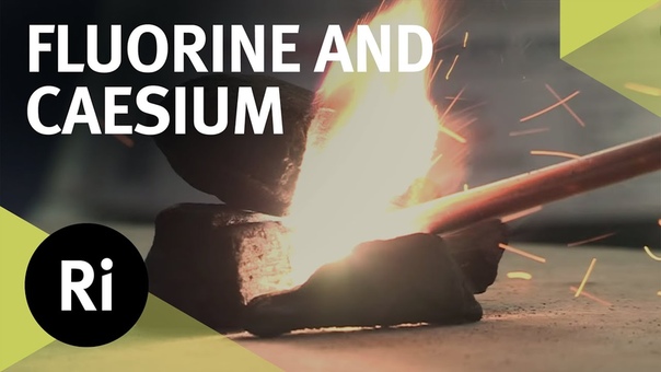 Reacting Fluorine with Caesium First Time on