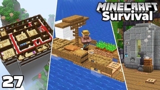 Let's Play Minecraft Survival : Ocean Raft and Exploring the World!
