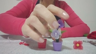 DIY -  Im de Geladeira com Florzinhas em mini vasinhos de aniversrio