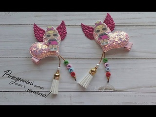 Именные заколочки из патч. Канзаши МК./ Personalized hairpins from the patch.