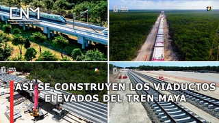 Avanza los tramos 5, 6 y 7 del Tren Maya, viaductos elevados y estaciones