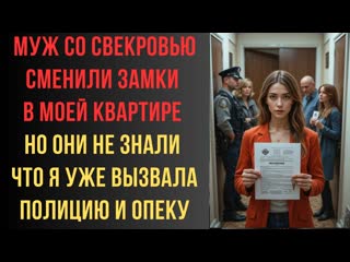 Муж со свекровью сменили замки в моей квартире Но они не знали что я уже вызвала полицию и опеку