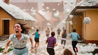 Huge rocks from the sky! People flee in panic from a huge hail in Corrientes, Argentina