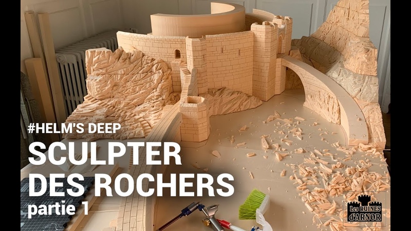 Gouffre de Helm. Création dun décor pour wargame: Sculpter les roches partie