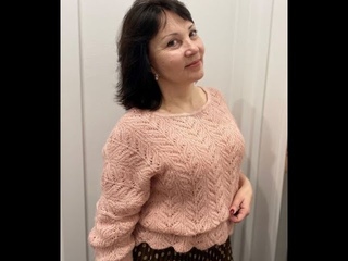 Ажурная кофта спицами  ALIZE ANGORA GOLD SIMLI  АЛИЗЕ АНГОРА ГОЛД СИМЛИ