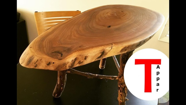 Rustic Live Edge Walnut Coffee, End Table with Applewood