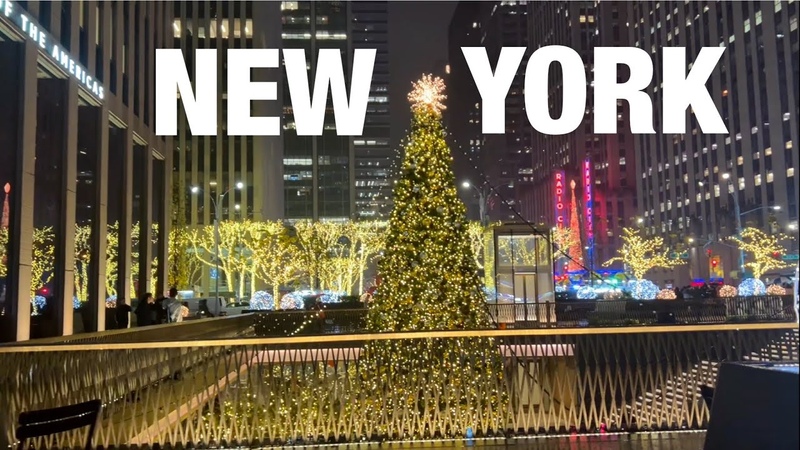 New York City LIVE Rainy Midtown Manhattan Christmas Walk ( December 3,