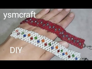 KRSTAL BONCUKLU MANET BLEKLK YAPIMI/cuff bracelet making #ysmcraft