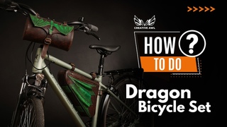 Leather bicycle Dragon bags Set DIY