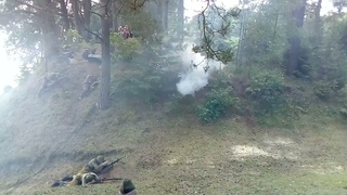 Реконструкция боя в Бешенковичском районе. Форсирование реки Западная Двина.