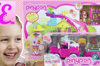 Пинипон аквапарк, автомобиль и кукла распаковка Eva and Play