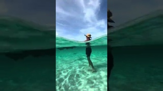 Um homem quase pisou em uma arraia por trs vezes enquanto aproveitava o mar de guas cristalinas