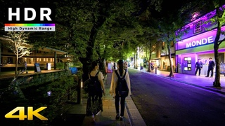 4K HDRNight Walk in Kyoto Pontocho Alley () - Summer 2020