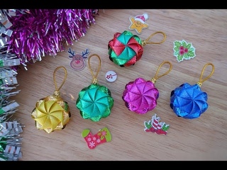 วิธีพับเหรียญโปรยทาน คริสต์มาสบอล (christmas ball)