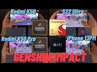 Redmi K50 vs K50 Pro vs iPhone 13 PM vs Galaxy S22 Ultra Genshin Impact Test. Cheaper is Better? - YouTube