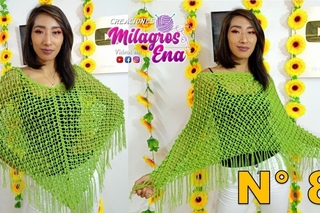 Capa o Poncho Calado tejido a crochet o ganchillo paso a paso fácil y rápido de tejer