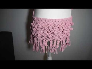 Tutorial de Macrame Minissaia Parte 2 | Macrame Saida de Praia Passo a Passo