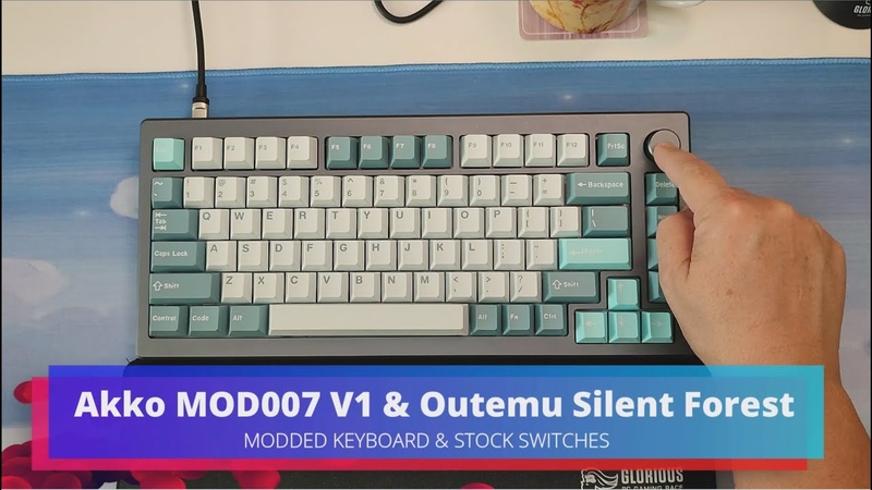 ASMR TYPING Outemu silent Forest on AKKO MOD007 V1