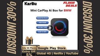 Apple Carplay Wireless Android Auto Mini Ai TV Box for BMW ID6 ID7 ID8 Car Play YouTube Netfilx Iptv