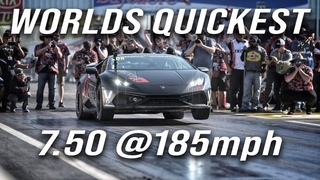 WORLDS QUICKEST DRAG HURACAN  @ 185 | AMS Performance