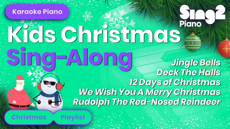 Best Christmas Karaoke Piano Sing Alongs for Kids ( Non Stop Holiday