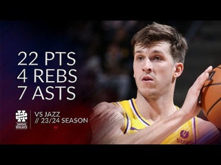Austin Reaves 22 pts 4 rebs 7 asts vs Jazz 23/24 season