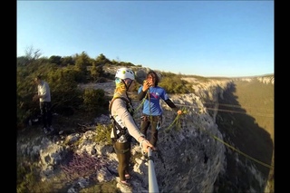 Оля Змеиная балка Rope Jumping with Skyline X-Team in Crimea