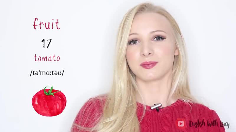 Learn Names of Fruit Vegetables Nuts Vocabulary + Pronunciation British English