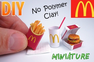DIY Miniature McDonald’s Food Menu | DollHouse | No Polymer Clay!