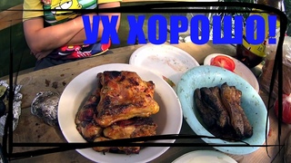 С СЕМЬЕЙ ДЕНЬ В ДЕРЕВНЕ,ГОТОВКА НА КОСТРЕ,КОСЬБА,ПОЛОМКА КОСЫ