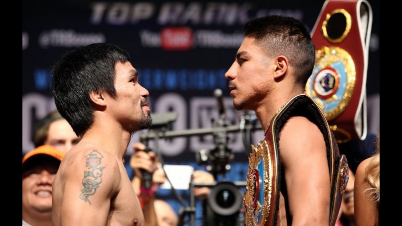 Manny Pacquiao Jessie Vargas Weigh in Face