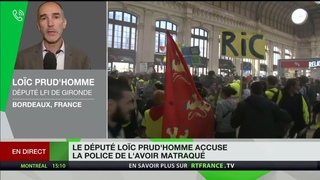 Le dput LFI Loc Prud'homme accuse la police de l'avoir matraqu