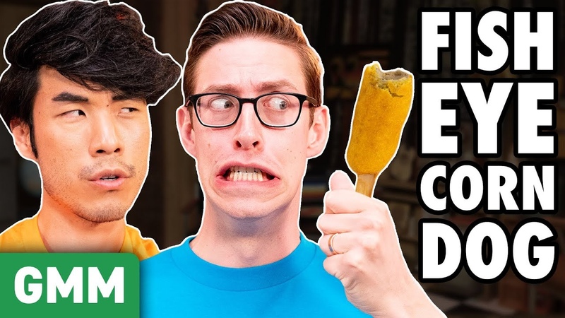 Nasty Corn Dog Taste Test Ft. Try Guys ( Cornhole