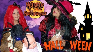 HALLOWEEN! A LITTLE WITCH IS LEARNING TO CONJURE. BABY BORN TURNED INTO A BIG SPIDER! ХЭЛЛОУИН!