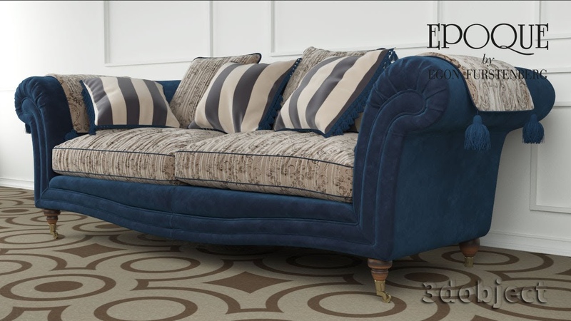 3d моделирование дивана Epoque Adenia в 3ds Max, Marvelous Designer, 3d modeling,