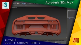 3Ds Max - Bugatti Chiron - Part 9 - Rear Bumper Modeling - LINO STUDIOS