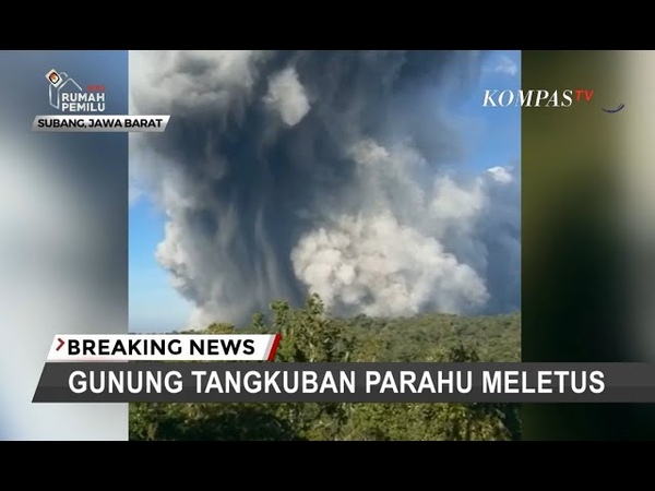BREAKING NEWS Gunung Tangkuban Parahu Erupsi, Kolom Abu Capai 200