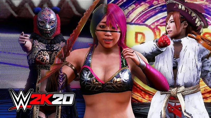 WWE 2 K20 Wrestlemania 2029 Arena Gameplay: Io Shirai vs Kairi Sane vs