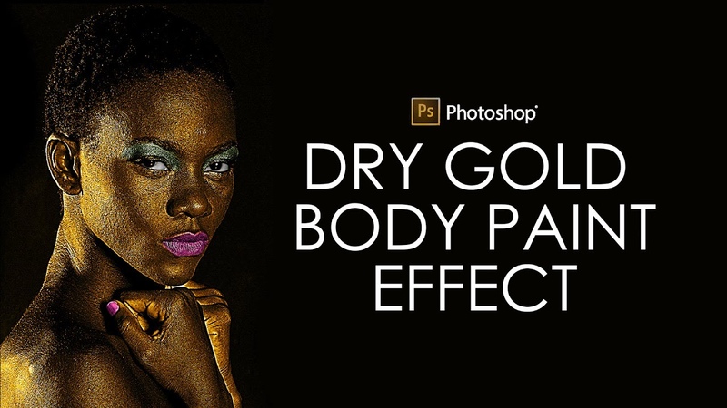 Photoshop Tutorial: Dry Gold Body Paint Effect Photo