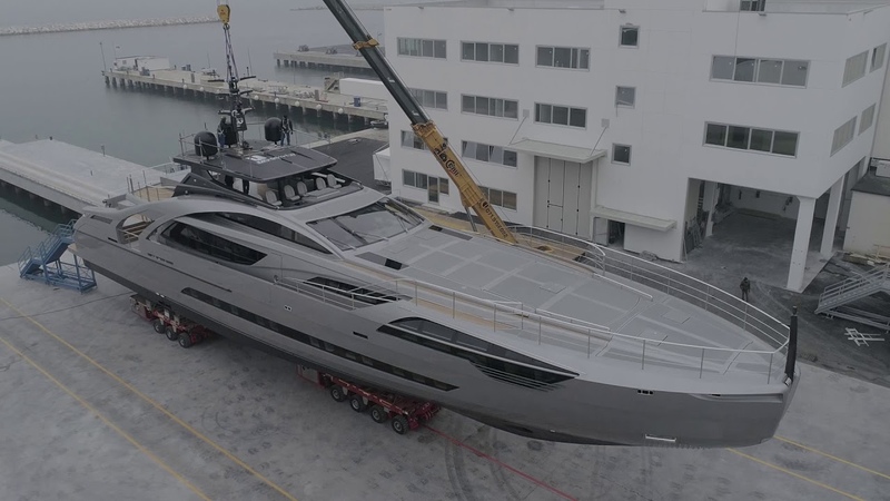 Luxury Yacht Pershing 140 The Launch Cerimony Ferretti
