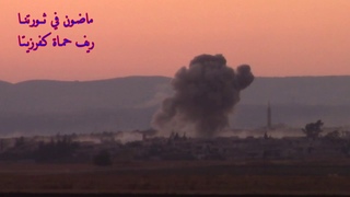 الطيران المروحي يقصف بالبراميل المتفجرة مدينة كفرزيتا بريف حماة 31 7 2019