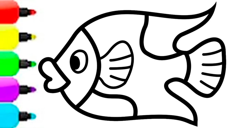 Ikan Warna Warni Belajar Menggambar dan Mewarnai untuk